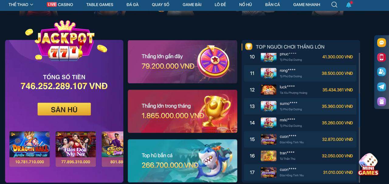 Jackpot lớn tại 69vnm